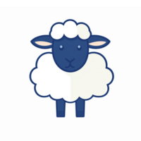 Cute Cartoon Sheep Character with Fluffy White Wool and Friendly Face for Educational Use png