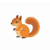 Cute Cartoon Squirrel Character with Bushy Tail for Nature and Animal Themes png