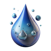elegant classic Realistic Water Drop Splash Cutout on Transparent Background high quality png