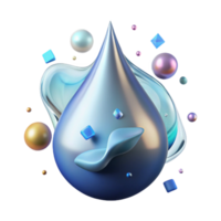 vibrant classic Realistic Water Drop Splash Cutout on Transparent Background genuine png