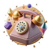 dramatic rustic Retro Telephone Rotary Dial Isolated Element png