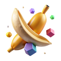 impressive creative Ripe Banana Peel Partially Open Isolated high resolution png