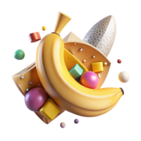 magnificent modern Ripe Banana Peel Partially Open Isolated high resolution png