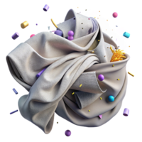 impressive artistic Ripped Fabric with Loose Threads Isolated Element png