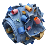 impressive abstract Ripped Denim Fabric with Threads Isolated Element high quality png
