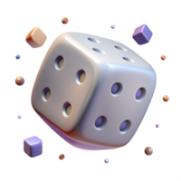 dramatic rustic Rolling Dice with Shadow Detail Cutout authentic png