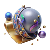 magnificent abstract Rolling Ball with Shadow Transparent Background detailed png
