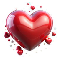 extraordinary classic Ruby Red Heart Cutout Isolated png