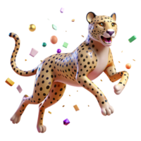 magnificent traditional Running Cheetah Spotted Coat Transparent Background original png