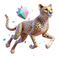 extraordinary contemporary Running Cheetah Fast Motion Transparent Background detailed png