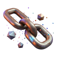 impressive rustic Rusty Metal Chain with Links Isolated on Transparent Background high resolution png
