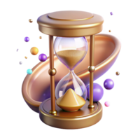 wonderful classic Sand Hourglass Isolated with Falling Sand Detail exclusive png