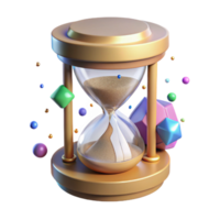 extraordinary traditional Sand Hourglass Time Passing Isolated on Transparent Background exclusive png