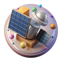 magnificent minimalist Satellite Solar Panel Cutout with Reflective Surface exclusive png