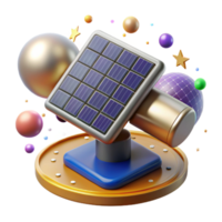 extraordinary abstract Satellite Solar Panel Cutout with Reflective Surface high resolution png