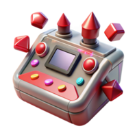wonderful artistic Sci Fi Console with Red Buttons Transparent Background genuine png