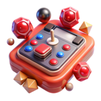 beautiful contemporary Sci Fi Console with Red Buttons Transparent Background original png