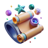 dramatic vintage Scroll Transparent Background with Rolled Up Paper authentic png