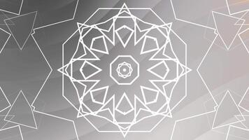 Intricate geometric mandala pattern in grayscale with symmetrical design video
