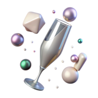 impressive minimalist Shadow of a Champagne Flute Cutout authentic png