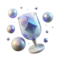 magnificent vintage Shadow of a Glass of Water Transparent Element original png