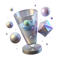 magnificent vintage Shadow of a Glass of Water Transparent Element exclusive png