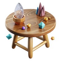 vibrant minimalist Shadow of Table with Wooden Surface Cutout png