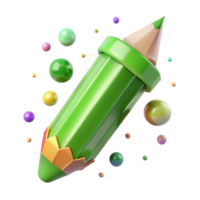 magnificent modern Sharp Green Pencil with Transparent Background detailed png