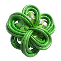 beautiful vintage Shamrock Green Interwoven Spirals Design Isolated Element detailed png