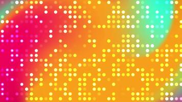 A dynamic animation of vibrant multicolored dots blinking in a fluid motion. The abstract digital pattern creates a futuristic and visually engaging effect, resembling a cyber-inspired light display. video