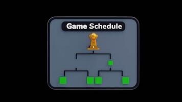 3D Animation of Game Schedule video