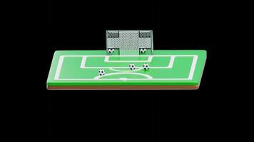 3D Animation of Football Practice Net video