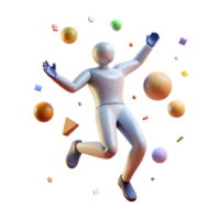 extraordinary abstract Silhouette of Jumping Figure with Shadow high quality png