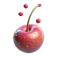 magnificent rustic Single Cherry with Stem Cutout on Transparent Background png