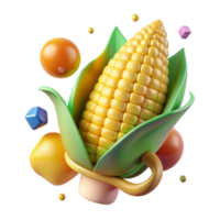 impressive contemporary Single Ear of Corn Isolated Element high resolution png