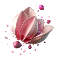 dramatic classic Single Fallen Petal with Pink Hues Cutout authentic png