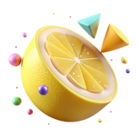 extraordinary classic Single Lemon Slice Cutout with Transparent Background png