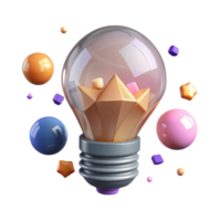 vibrant rustic Single Light Bulb Cutout with Transparent Background premium png