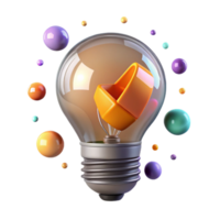 extraordinary minimalist Single Lightbulb with Filament Visible Isolated Element authentic png