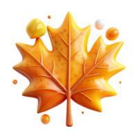 stunning classic Single Maple Leaf Yellow and Orange Gradient Cutout Element exclusive png