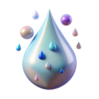 vibrant rustic Single Rain Drop Falling Isolated Cutout png