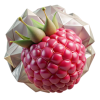 elegant modern Single Raspberry Front View Cutout with Transparent Background original png