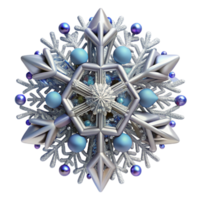 dramatic classic Single Snowflake with Intricate Design Transparent Background png
