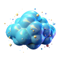 elegant abstract Sky Blue Cloud Formation Isolated Element with Transparent Background original png