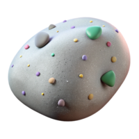 dramatic abstract Smooth River Stone with Texture Cutout Element authentic png