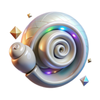 serene artistic Snail Shell Spiral Pattern Isolated on Transparent Background high quality png