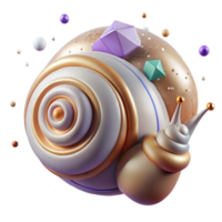 impressive minimalist Snail Shell Isolated with Spiral Pattern high quality png