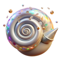 extraordinary classic Snail Shell Spiral Pattern Isolated on Transparent Background detailed png