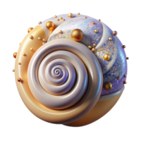 extraordinary contemporary Snail Shell Spiral Pattern Isolated on Transparent Background original png