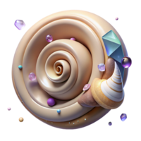 stunning modern Snail Shell Spiral Shape Isolated Cutout authentic png